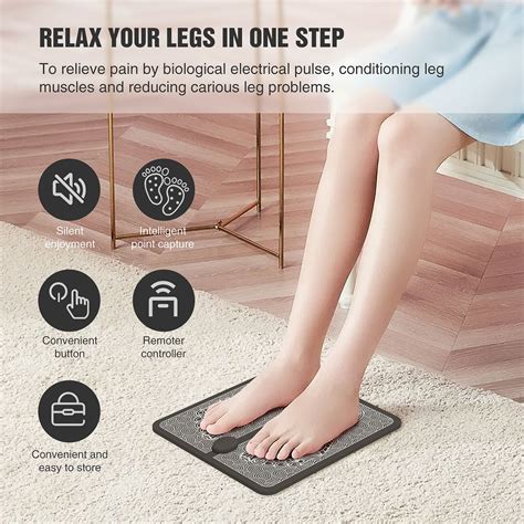 Ems Foot Massager Foldable Feet Calves Massage Mat For Muscles