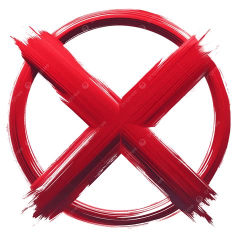 bold red  mark  cancel  error red   mark brush stroke png
