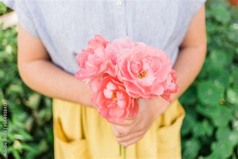 Garden Rose Bouquet Stock Photo | Adobe Stock