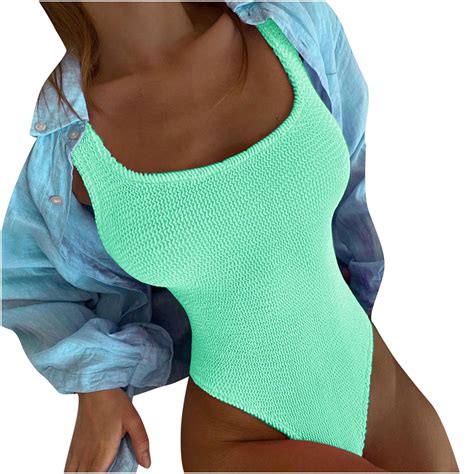 LYXSSBYX One Piece Swimsuits for Women Women's Wrinkled Cloth Wave
