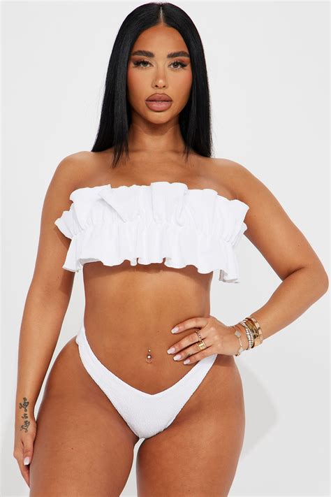 No Tanlines Here 2 Piece Bikini - White | Fashion Nova