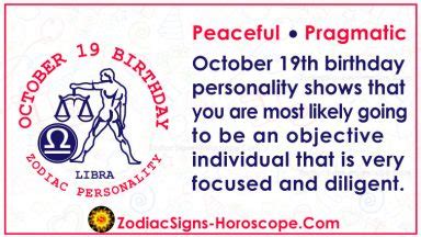 October 19 Zodiac (Libra) Horoscope Birthday Personality and Lucky Things