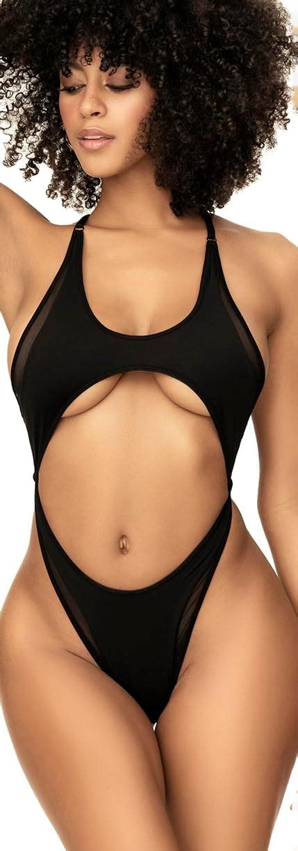Mapalé by Espiral Women's Monokini One Piece Swimsuit, Black, L-x-L