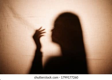 Shadow Horror Long Hair Woman Behind Stock Photo 1799177260 | Shutterstock