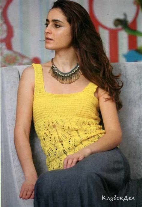Жёлтый топ спицами | Tank top fashion, Tops, Fashion