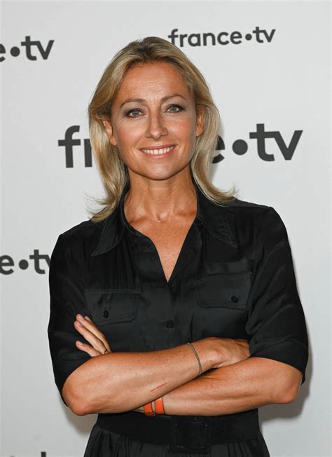 Photo : Anne-Sophie Lapix au photocall pour la conférence de presse de