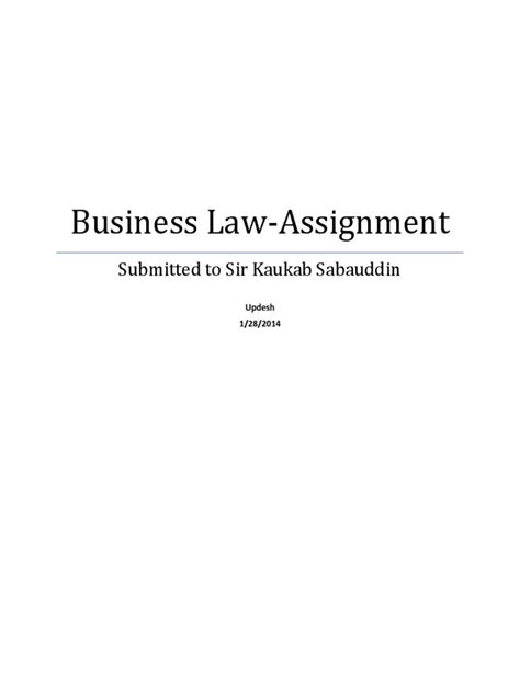 business law assignment complete guarantee legal concepts