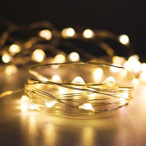 16 foot, 50 Warm White LED Fairy Lights with AA battery Pack.