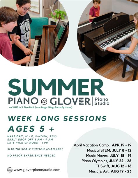 Piano Camps for Ages 5 + in South Deerfield, MA | Glover — Glover Piano