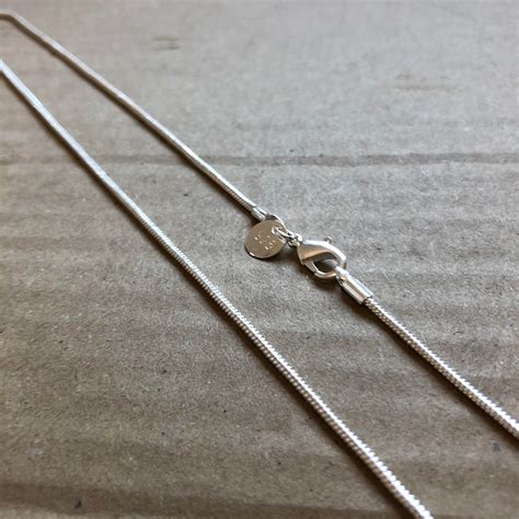 2mm Sterling Silver 925 Snake Chain Silver Silver Necklace - Etsy