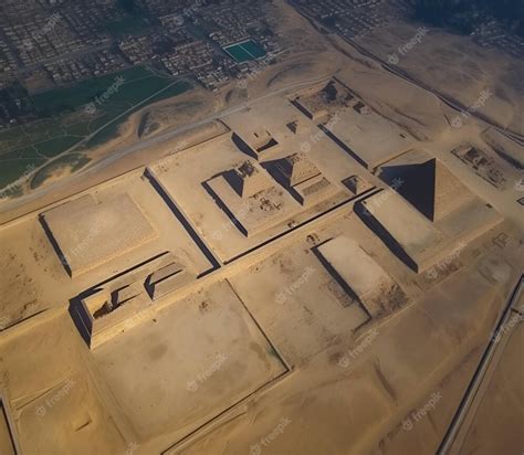 Premium AI Image | An aerial view of the pyramids of giza, egypt.