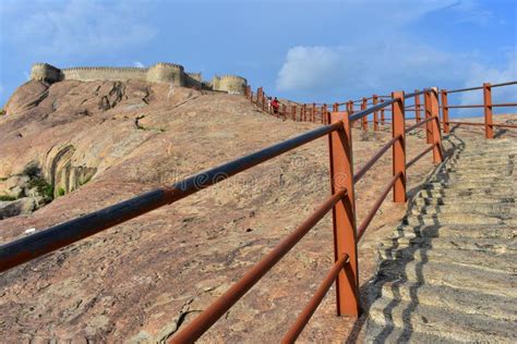 Namakkal, Tamilnadu - India - October 17, 2018: Namakkal Fort Staircase ...