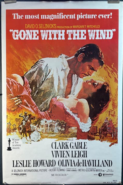GONE WITH THE WIND, Original Classic Vintage Movie Poster - Original