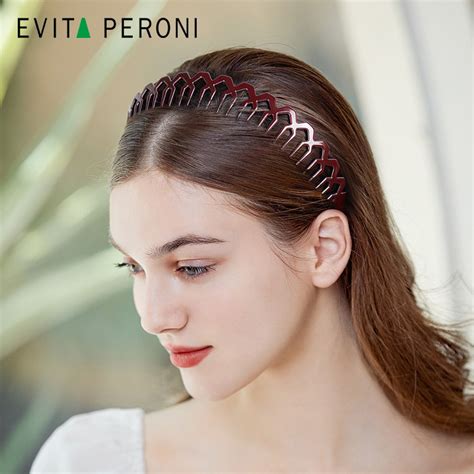 Ободок для волос женский красный с зубчиками Evita Peroni