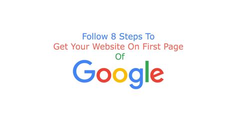 5 Proven Steps To Google's Holy Grail: Landing On Page 1