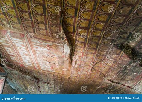Ceiling Paintings of a Cave of Dambulla Cave Temple, Sri Lan Stock ...