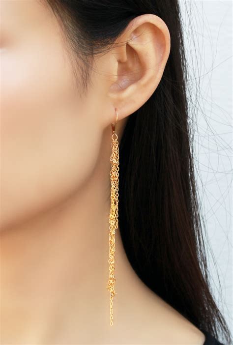 gold long earrings extra long earrings long earrings dangle bridal