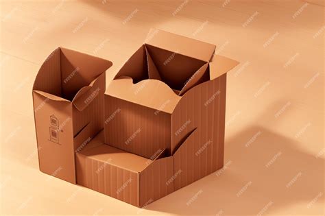 premium ai image  group  boxes box design box template