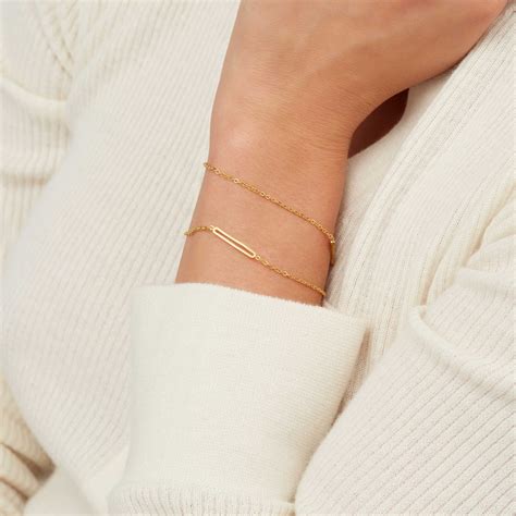 Gold Paperclip Bracelet