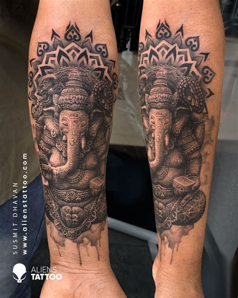 LORD GANESHA TATTOO | Alien tattoo, Ganesha tattoo, Cool tattoos