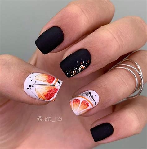 Апельсиновый маникюр: 30+ сочных идей