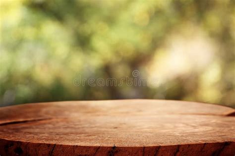 empty rustic table  front  countryside background product display