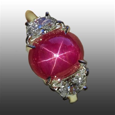 6.19 Carat Burma Star Ruby Diamond Platinum Ring For Sale at 1stdibs