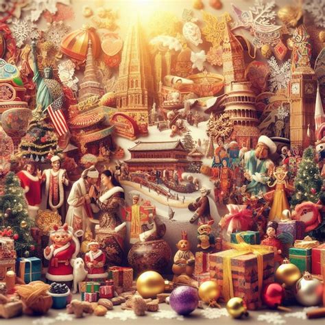 Premium AI Image | Multicultural Christmas celebration with diverse ...