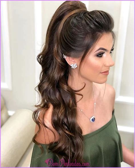 Penteado Madrinha Cabelo Longo - Penteados para madrinha de cabelo preto longo » Bom Penteados
