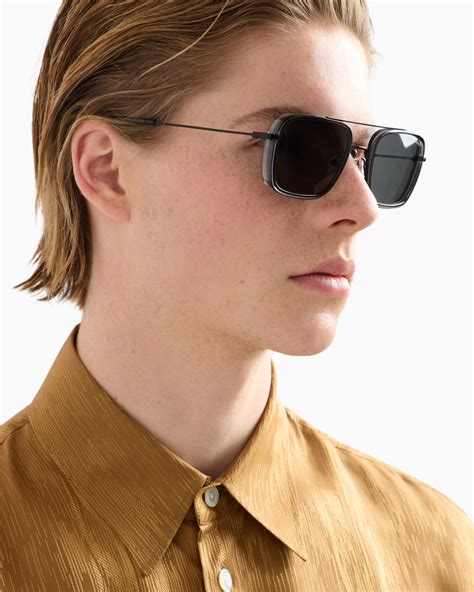 Eckige Sonnenbrille für Herren | Emporio Armani