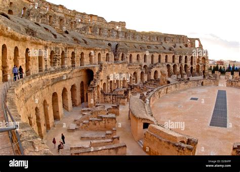 el jem roman amphitheater el jem tunisia stock photo alamy