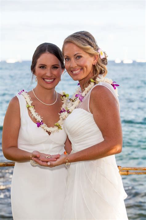 Beautiful lipstick lesbian wedding ceremony in Maui! #samesex #marriage