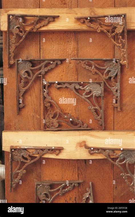 ornamental metal corner pieces stock photo alamy