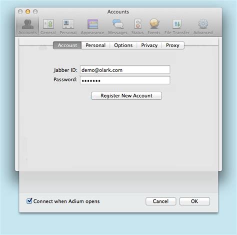 adium setup guide olark