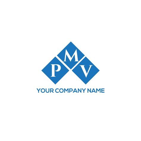 PMV letter logo design on WHITE background. PMV creative initials