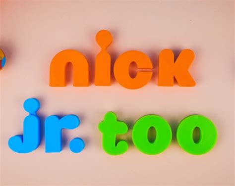 Nick Jr Too Letters 3D Printed Logo Pretend Play Kids Toy Nickelodeon Nick Jr Junior Nick Toons ...