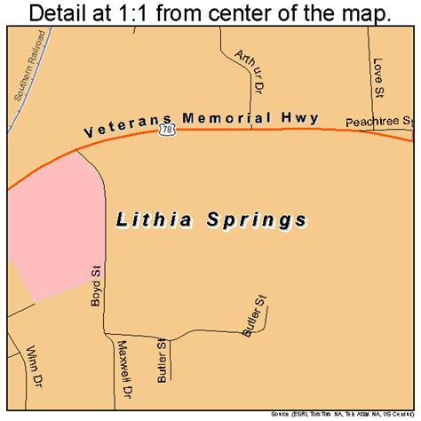 Lithia Springs Georgia Street Map 1346832