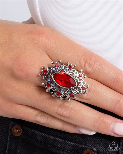 Elaborate Effect - red - Paparazzi ring – JewelryBlingThing