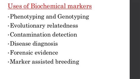 Morphological, Cytological and Biochemical Markers