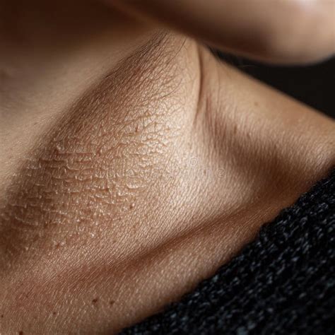close    neck  dry skin texture highlighting natural care