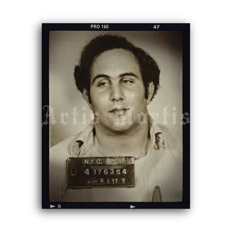 Printable Son of Sam David Berkowitz serial killer mugshot photo poster