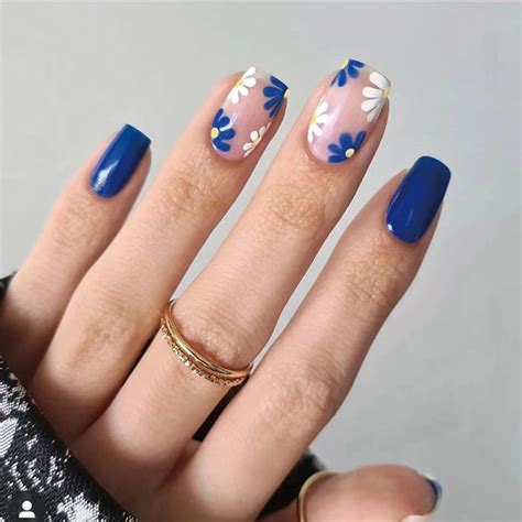 Best 26+ blue nails short you must try this year