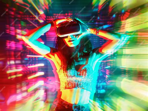 Free Photo | People dancing surrounded by bright neon lights at a party