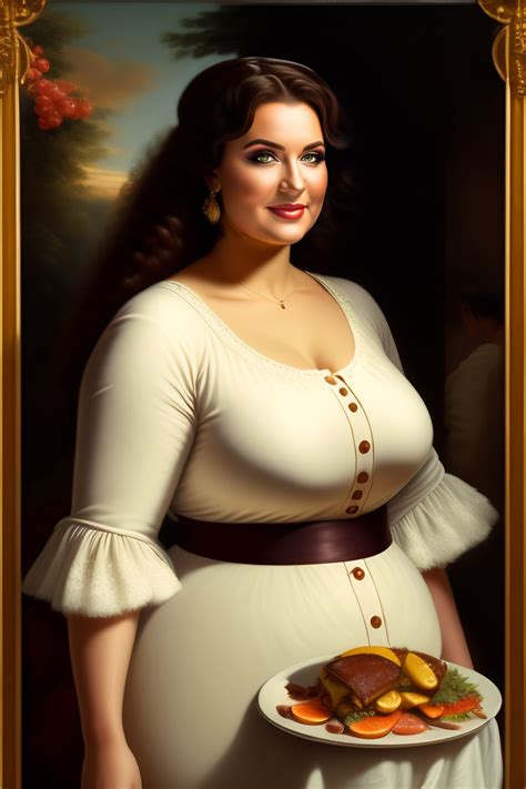 Lexica - Full-figured shapely Swedish woman wearing a low cut and