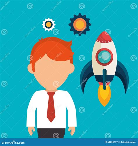 Business Entrepreneur and Start Up Company Stock Illustration
