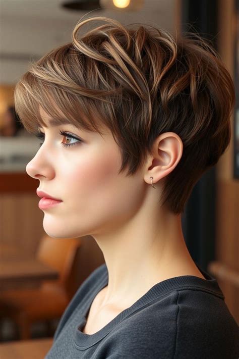 pixie haircuts  modern women copper layered bixie