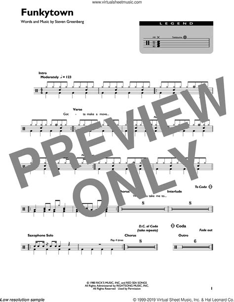 Funky Town Guitar Chords