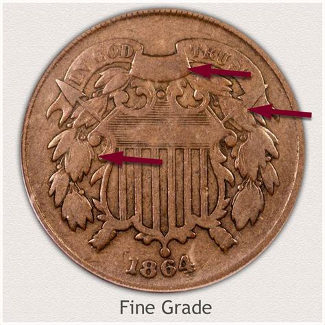 1864,65 and 66 Two cent US coins outlet store