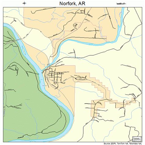 norfork arkansas street map