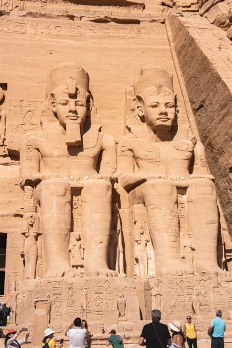 Abu Simbel Temples (Ramses II and Nefertari), Abu Simbel, Egypt, Photograph #3 — carved around ...